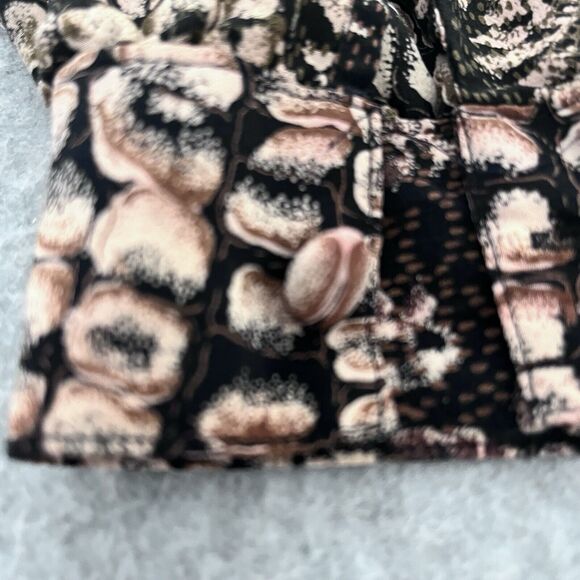 Bob Mackie Blouse Animal Snake Print 100% Silk Sophisticated Career Exotic SZ 8 - Picture 9 of 11